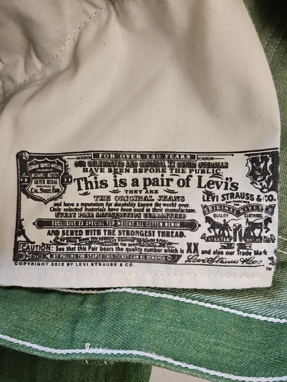 Levi's Men's Straight Jeans in Green - Picture 15 of 16